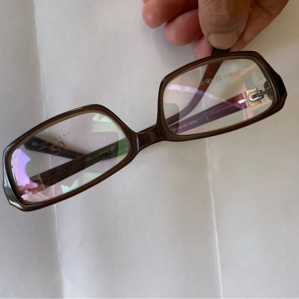 Chic Brown Rectangular Eyeglasses - image 5